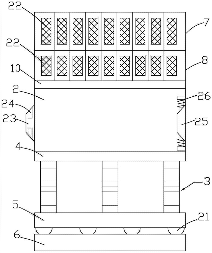 A jacking device and construction method for repairing the roof of a large-span ancient building