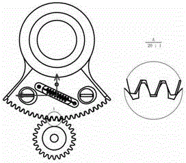 Method for automatically eliminating limited angle gear backlash