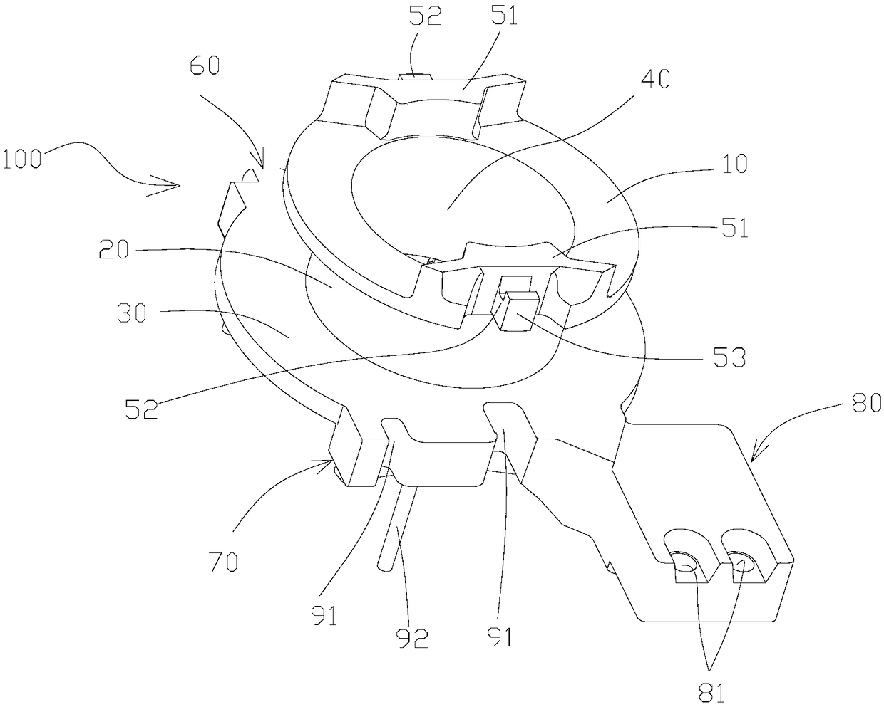 Transformer framework for preventing winding lead crossing and use method thereof