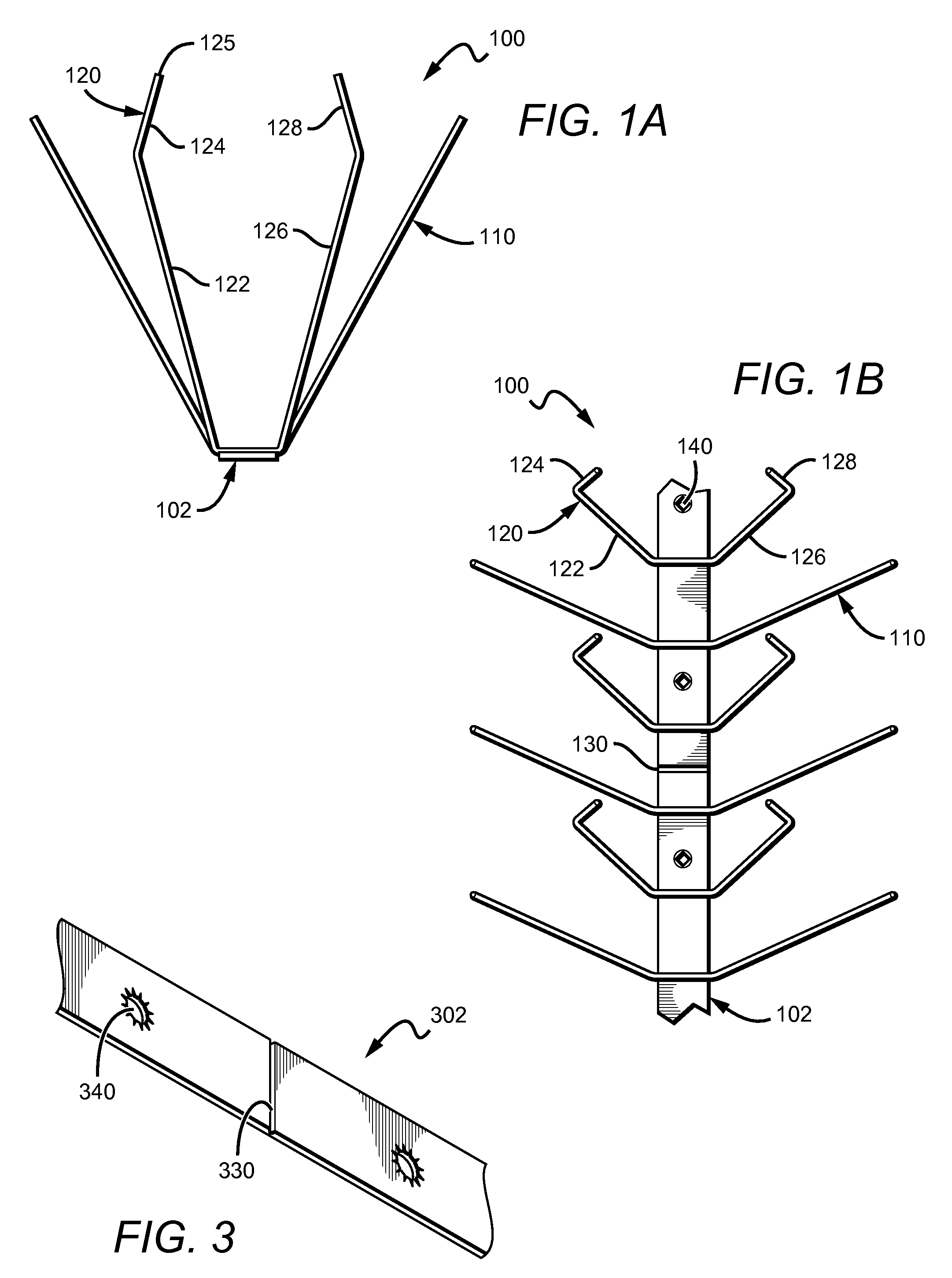 Metal bird spike with memory shape base