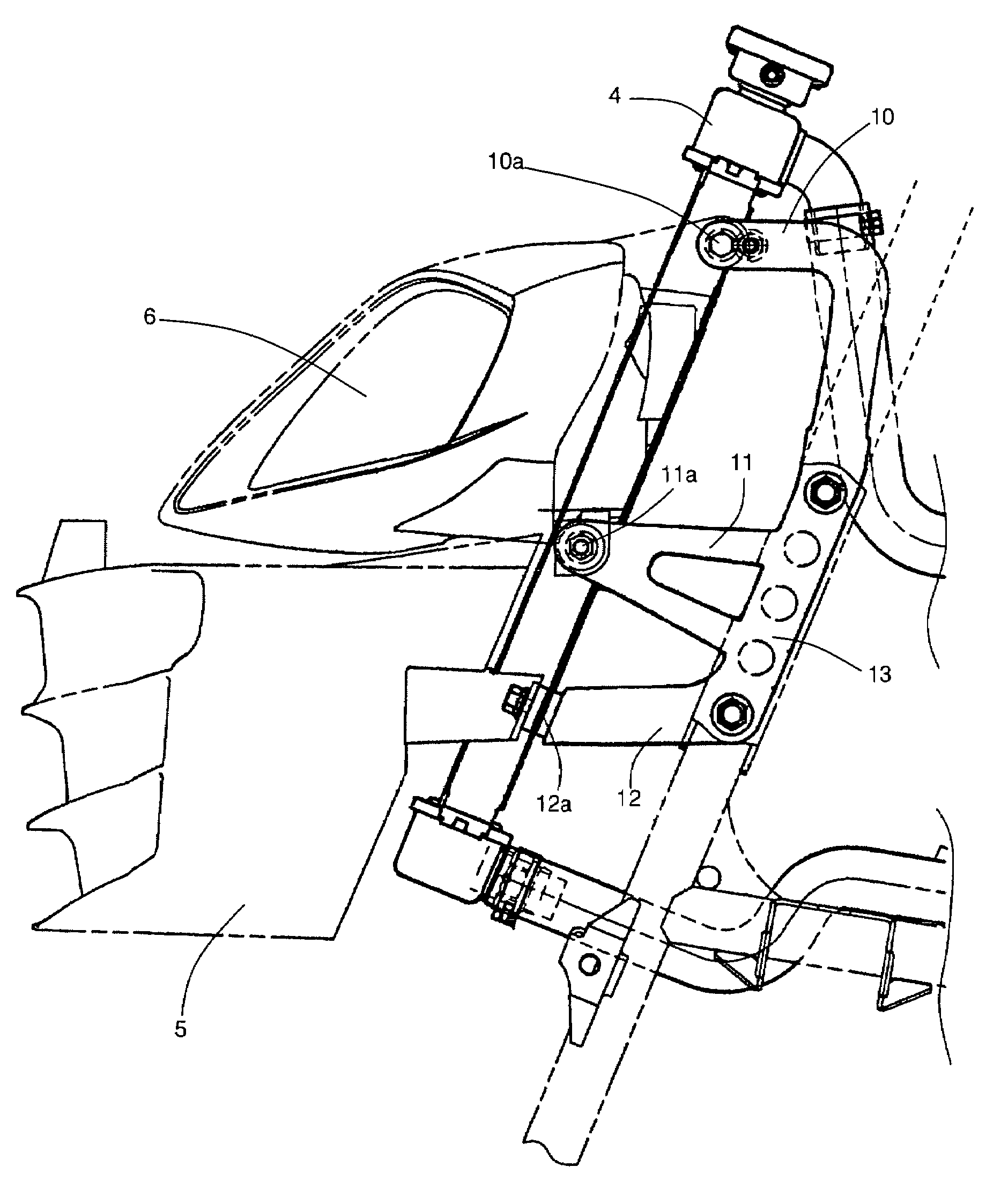 Bracket assembly for all-terrain vehicle