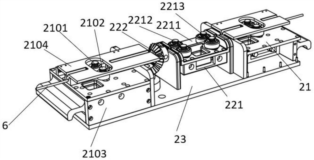 Guide wire/catheter conveying device of vascular intervention surgical robot and vascular intervention surgical robot