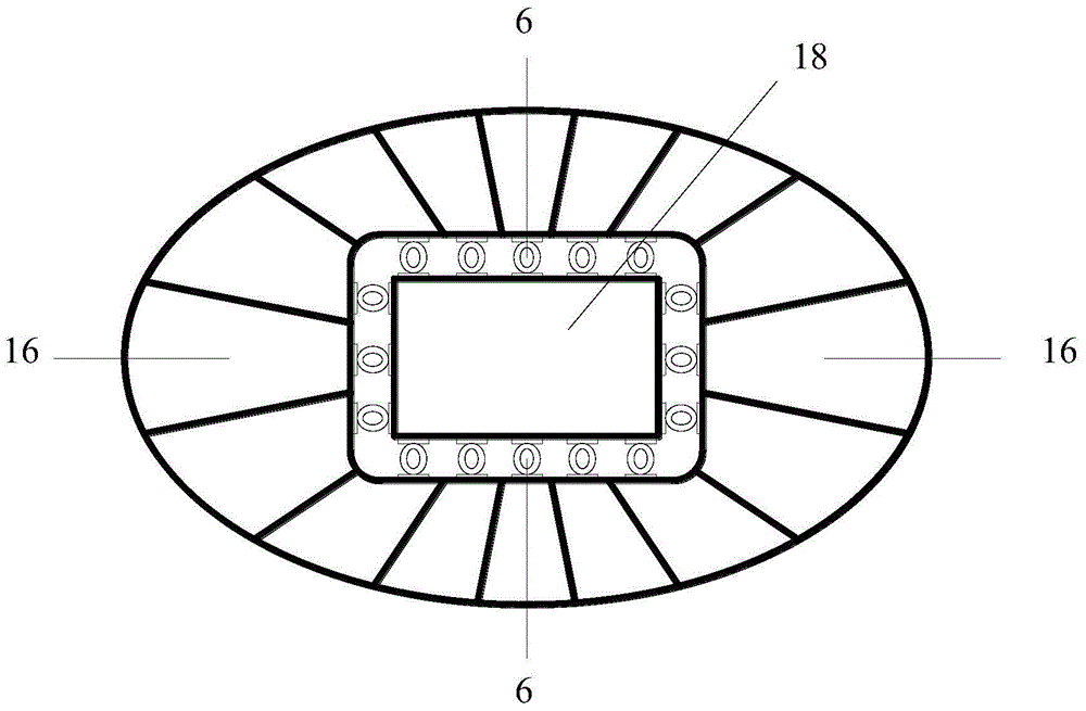 A floating frp tooth-shaped buffer energy-absorbing anti-collision device