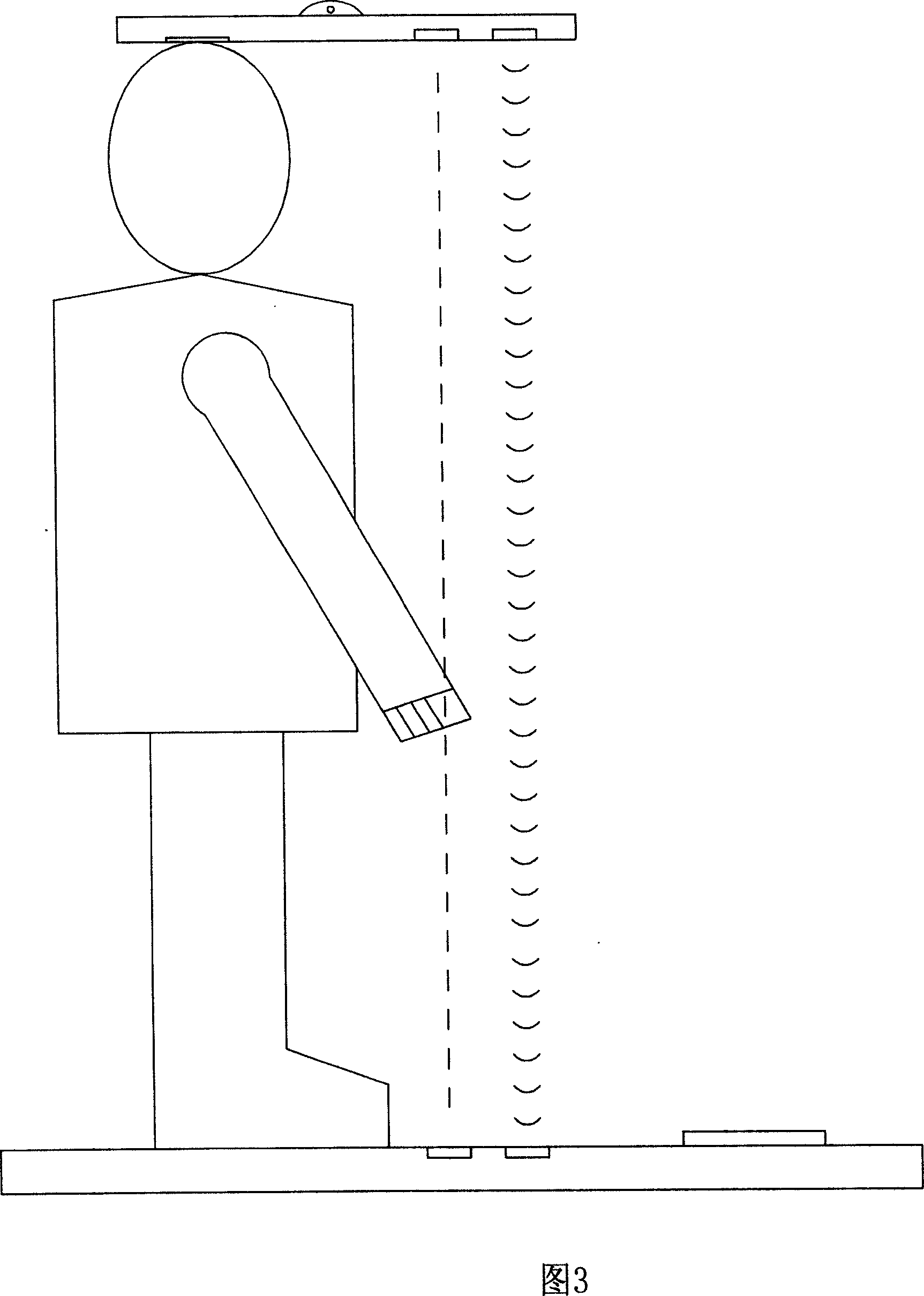 Instrument for measuring height of human body