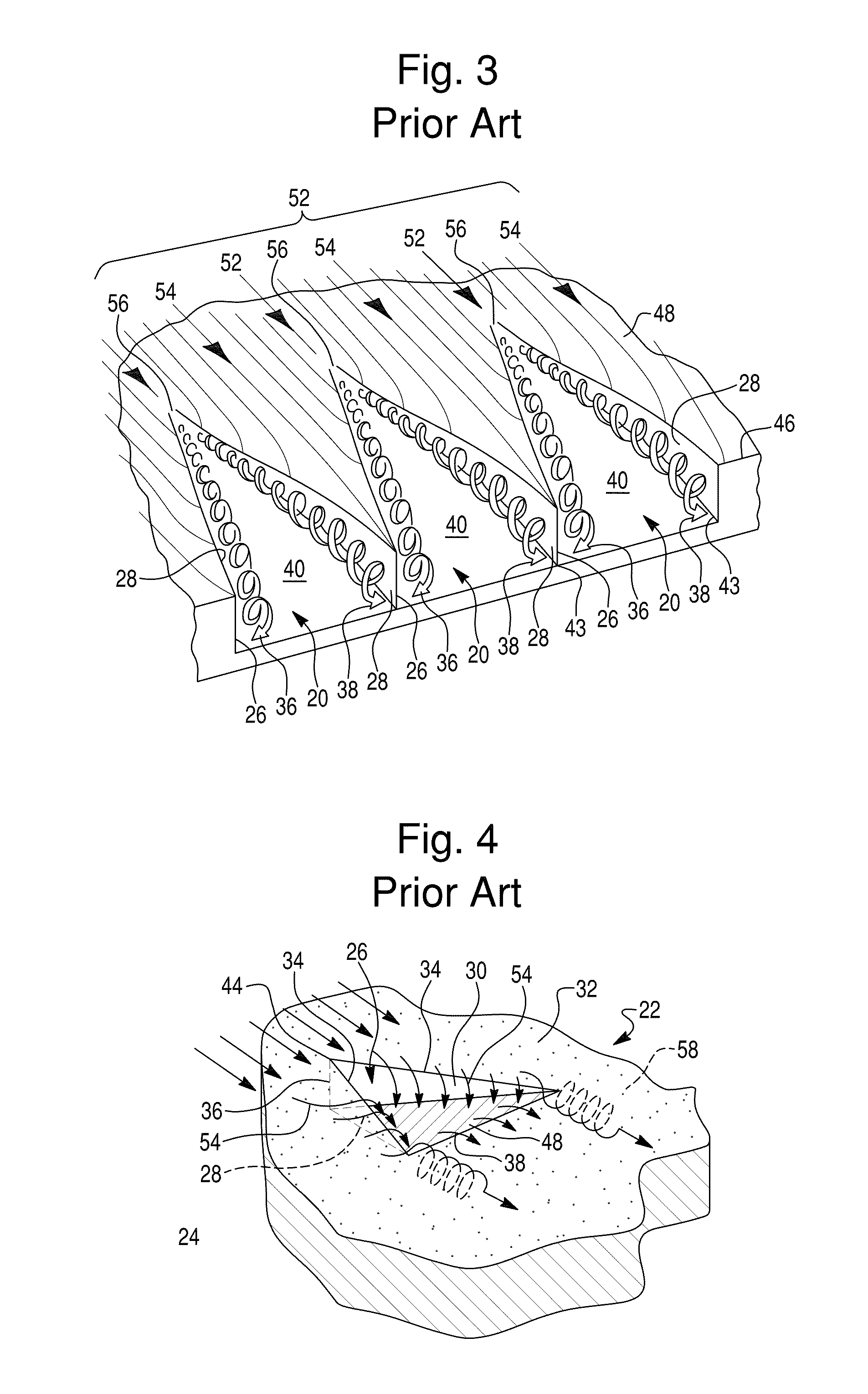 Low drag asymmetric tetrahedral vortex generators