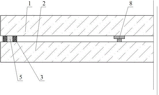 Adhesive sealed vacuum glass and preparation method thereof