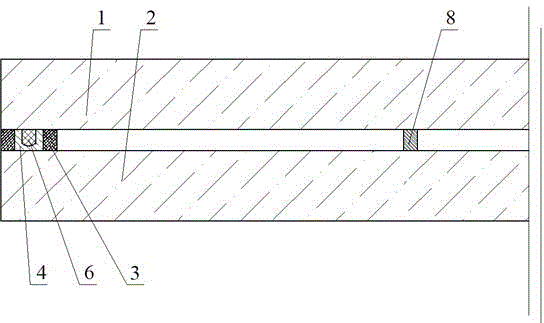 Adhesive sealed vacuum glass and preparation method thereof