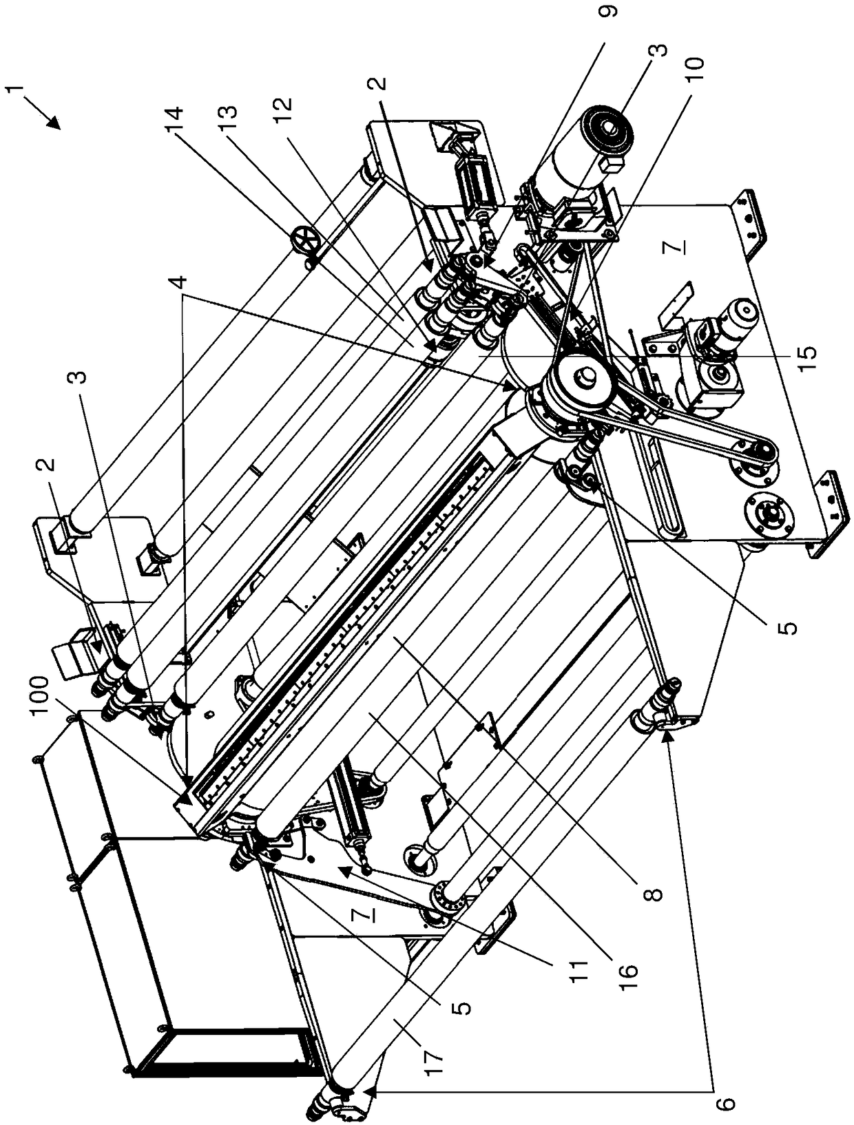 CUTTING DEVICE FOR web winder