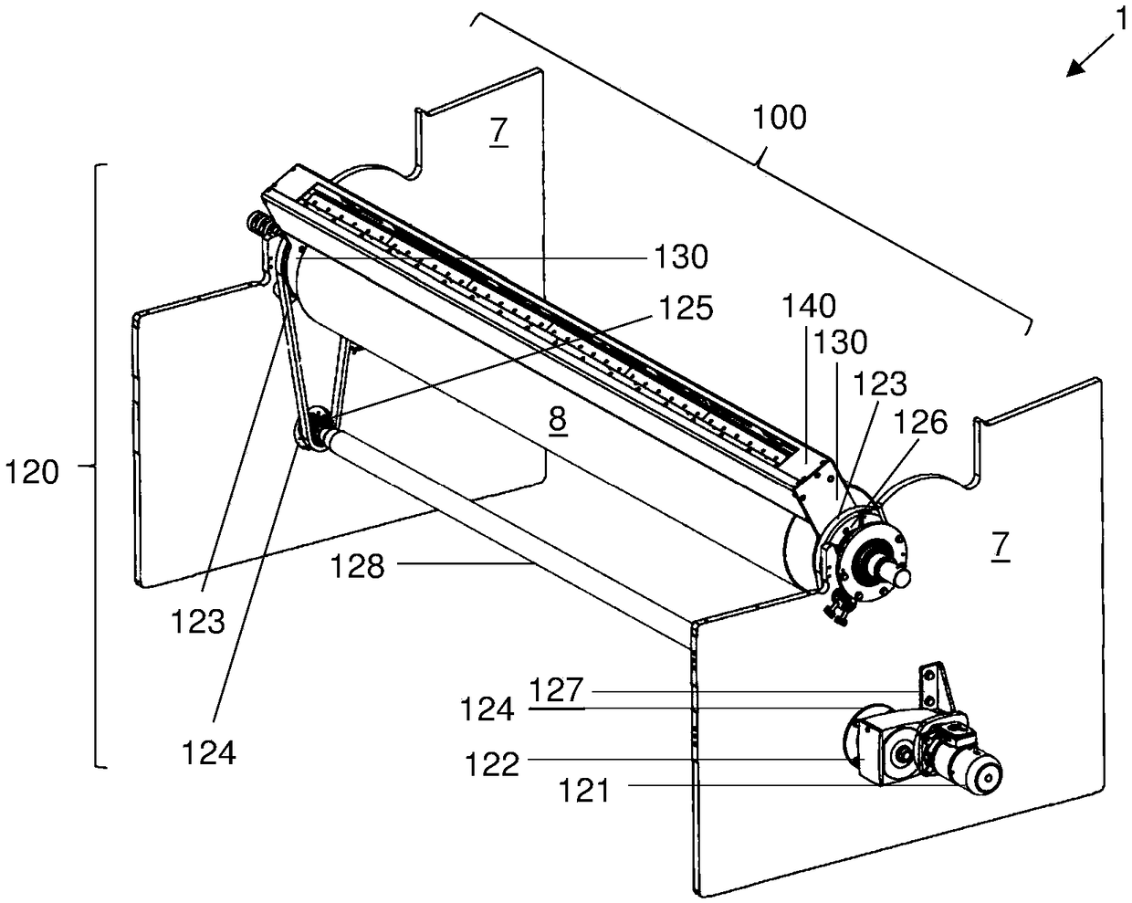 CUTTING DEVICE FOR web winder