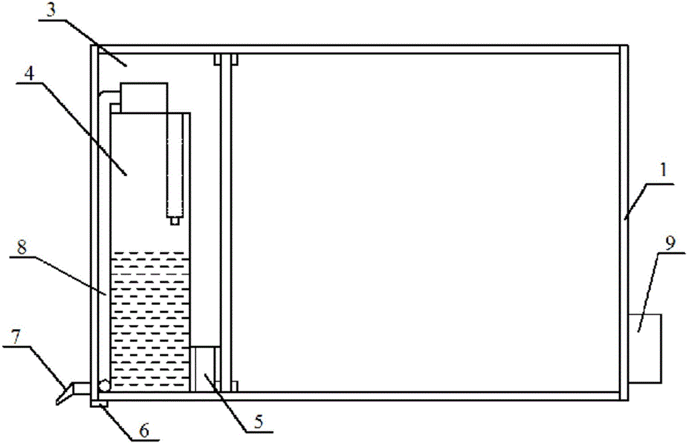 Flame-retardant wall-mounted cupboard with fire extinguishing apparatus