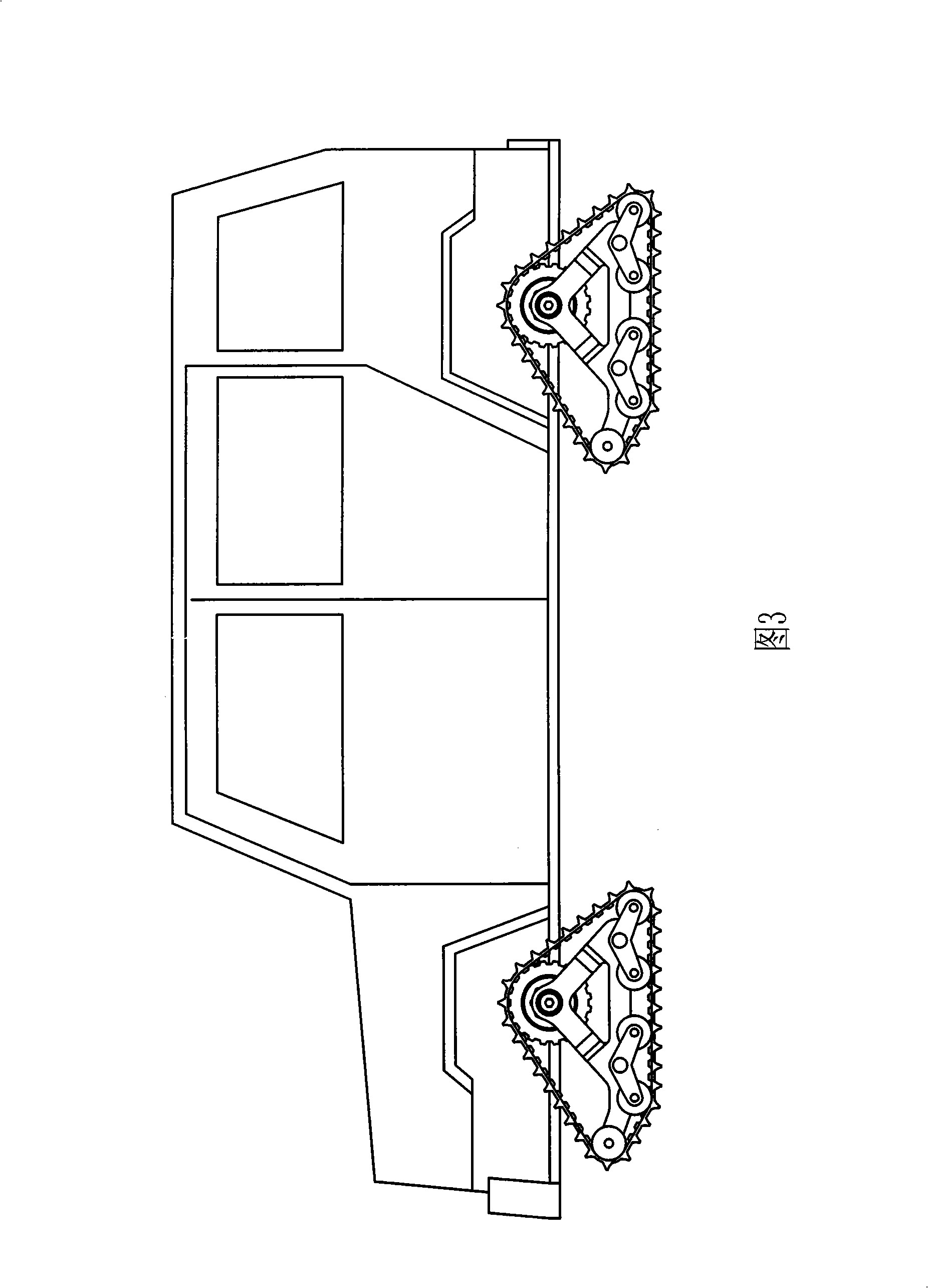 Independent caterpillar walking mechanism