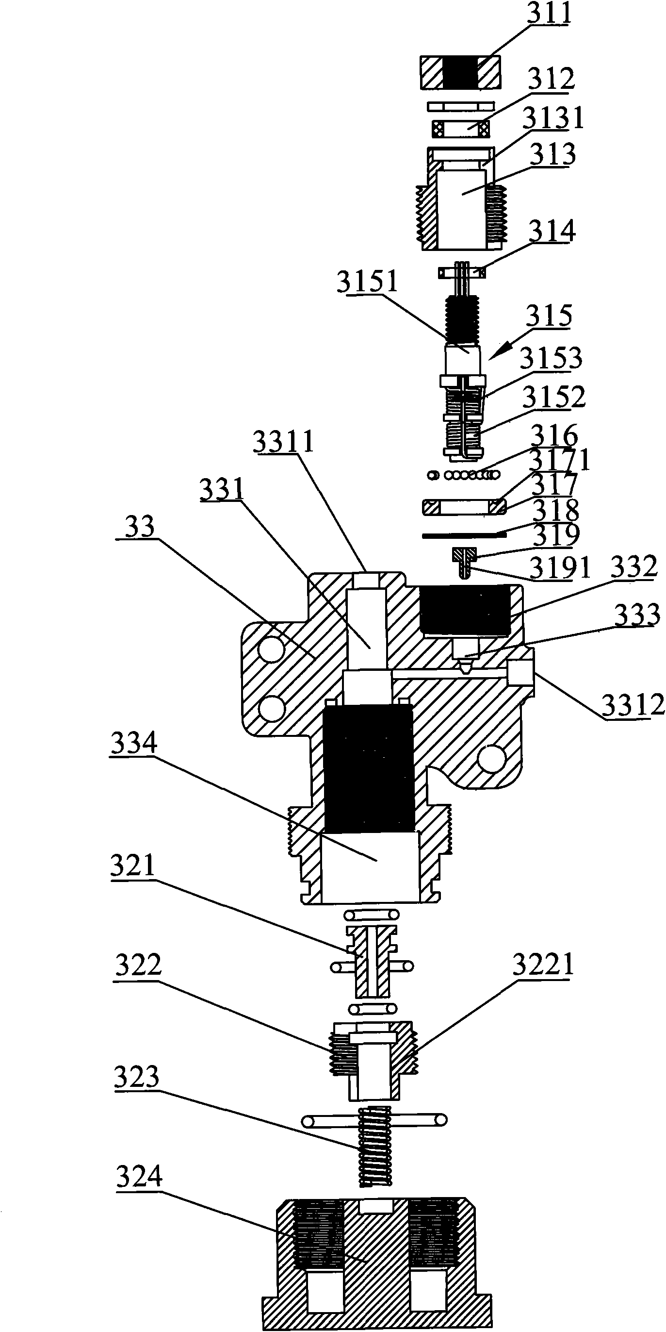 Pressure regulating valve for oil supply line of engine