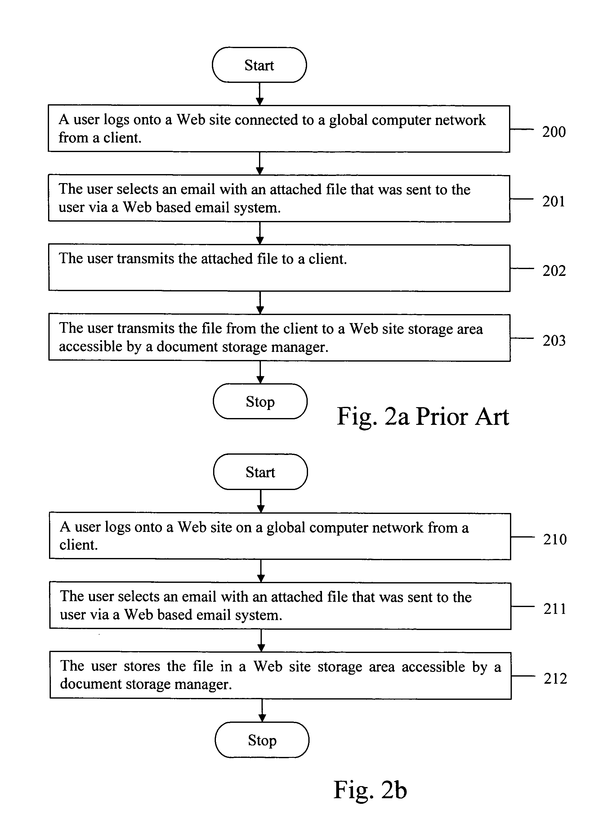 Integrated web based email system and document storage manager