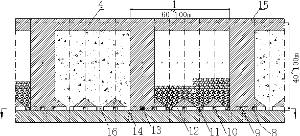 High-yield and low-cost subsequent filling mining method for underground mine