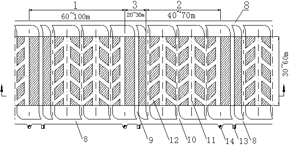 High-yield and low-cost subsequent filling mining method for underground mine