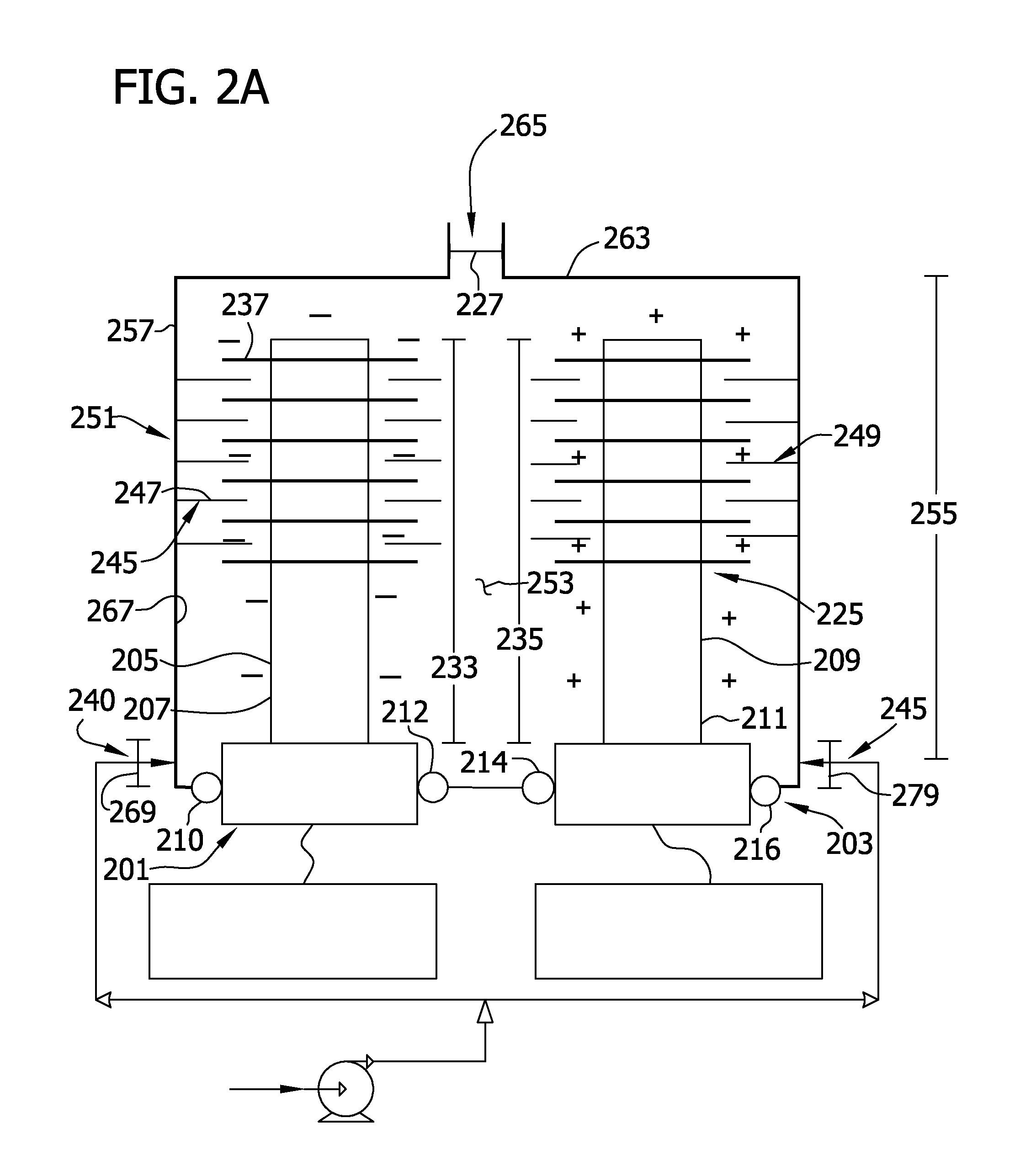 Ultrasonic treatment chamber having electrode properties