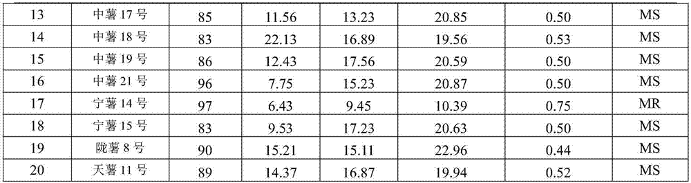 Resistance identification method for potato black scurf