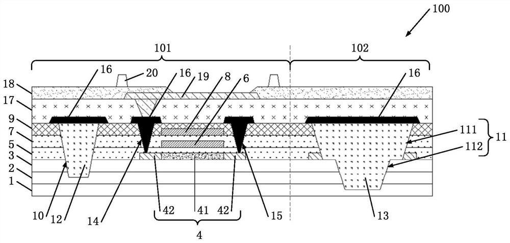 A display panel and method of making the same