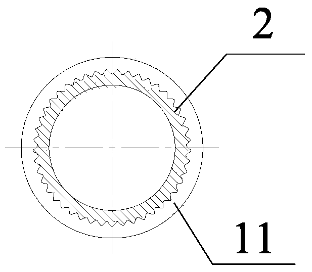 Middle connection structure of tubular busbar