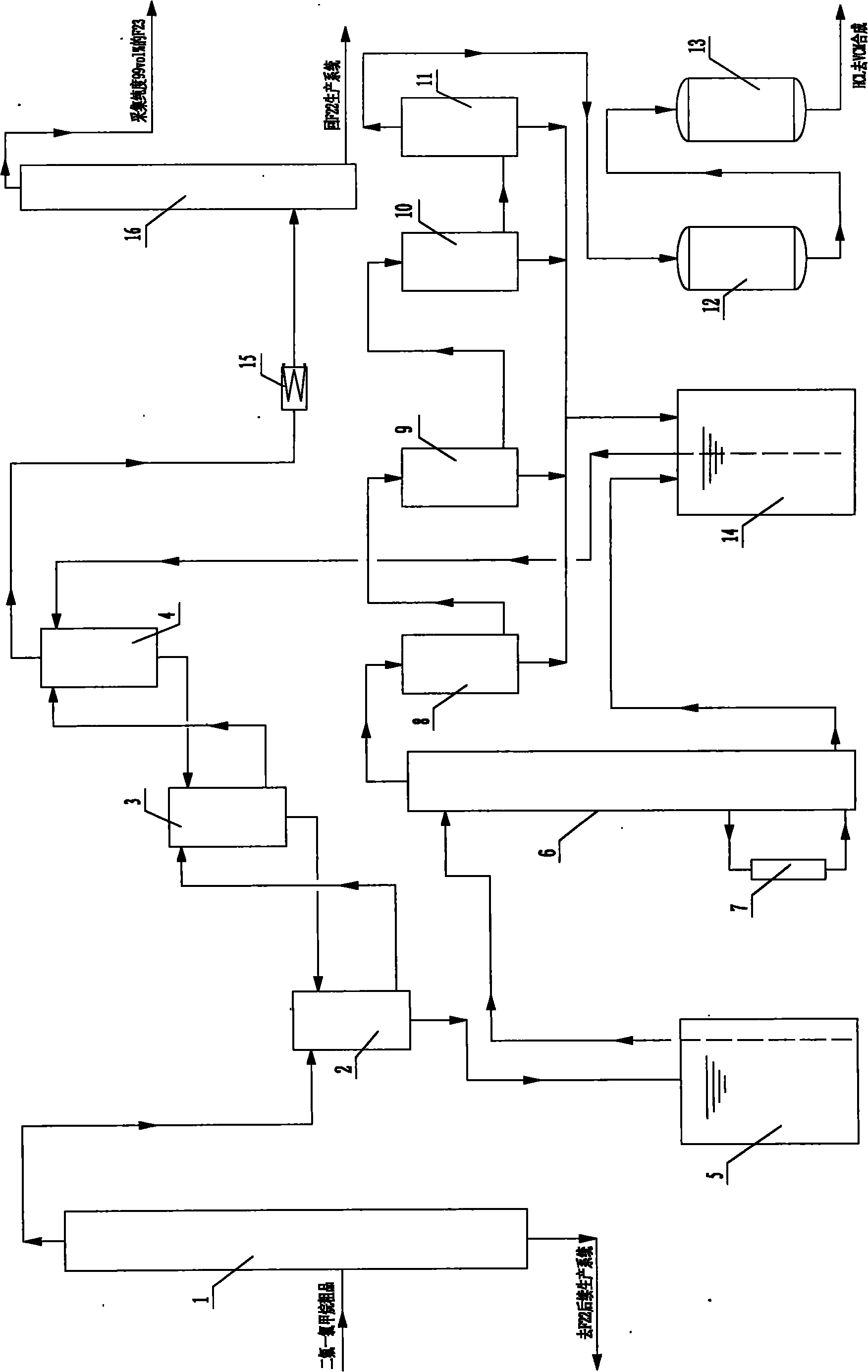 Method and device for refining chlorine hydride byproduct and recovering trifluoromethane in production of monochlorodifluoromethane