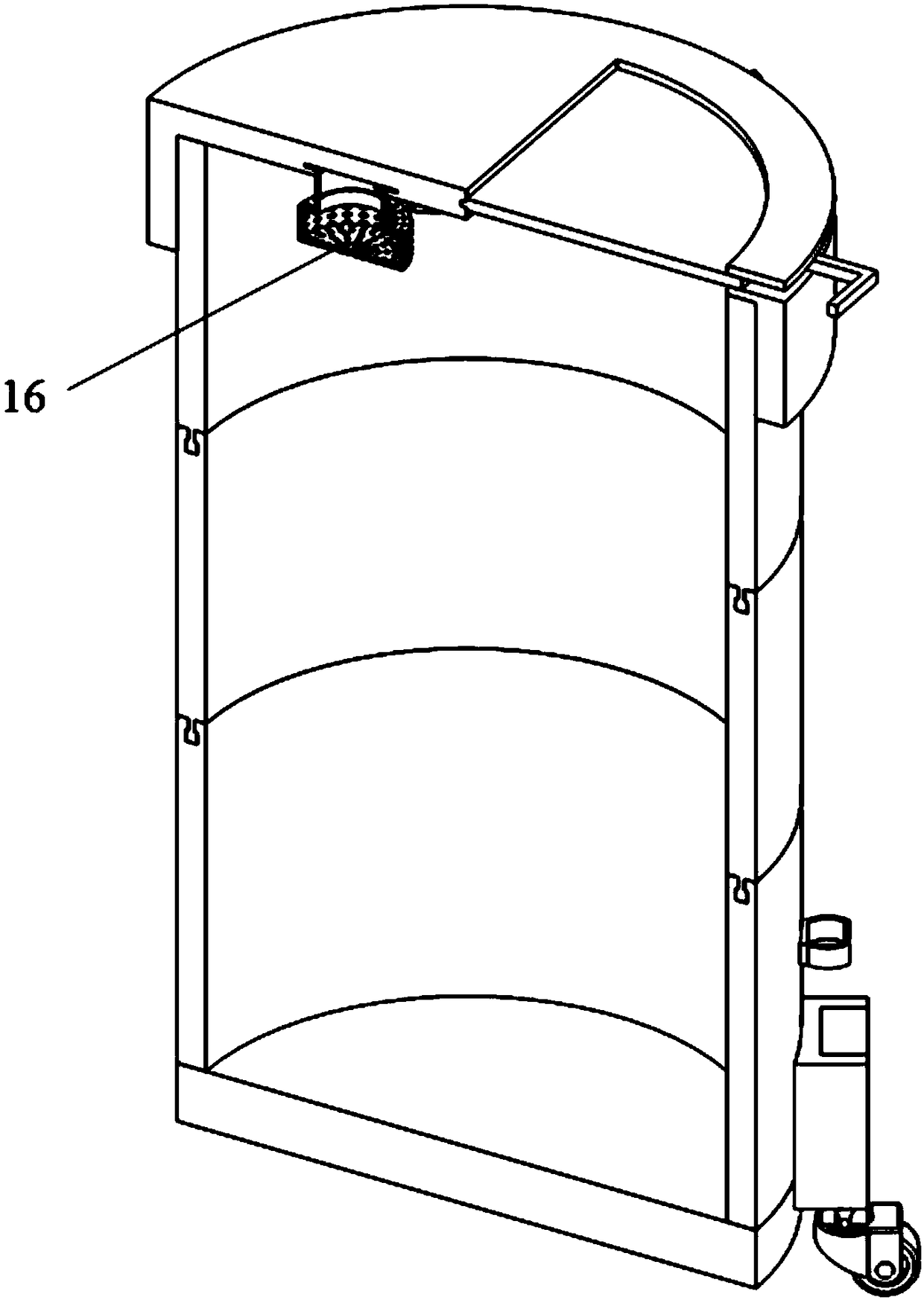 Multifunctional trash can for nursing ward