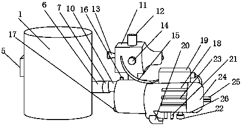 Adjustable high-pressure water jet road surface cleaning device