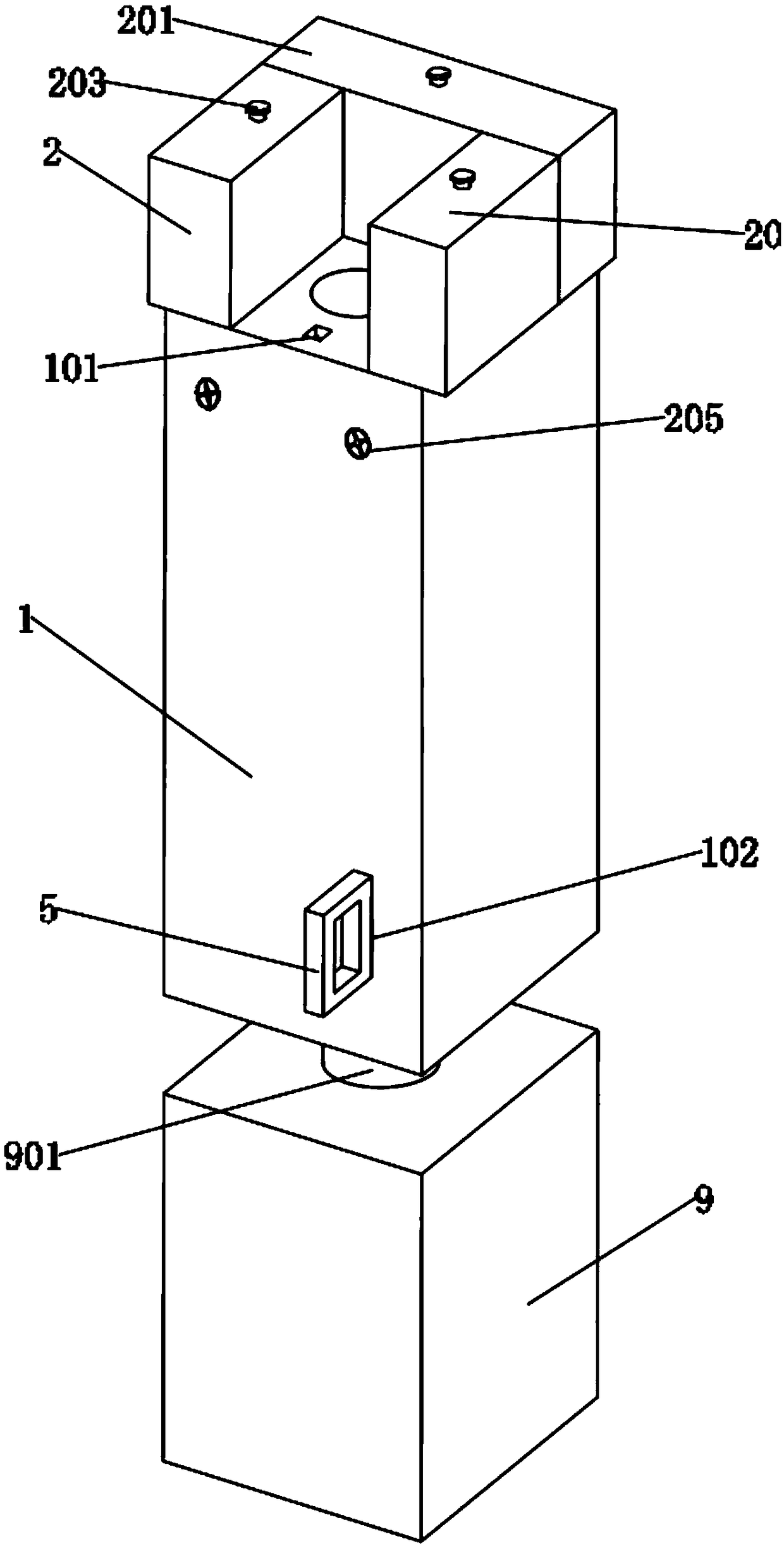 Sampling needle cleaning device of medical care experiment