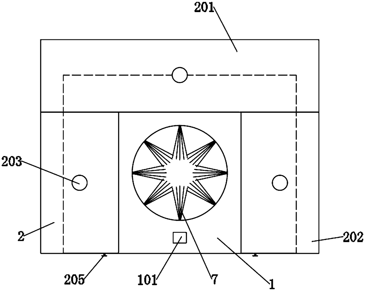 Sampling needle cleaning device of medical care experiment