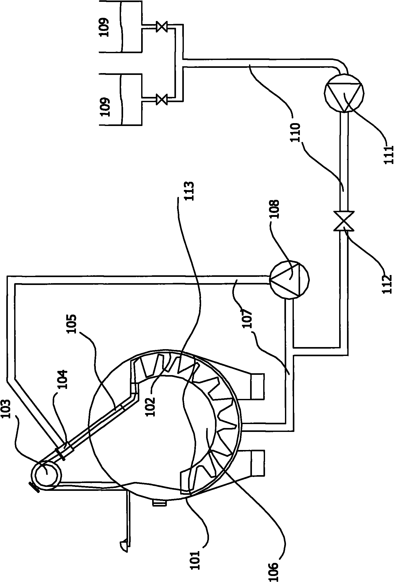 Overflow dyeing machine