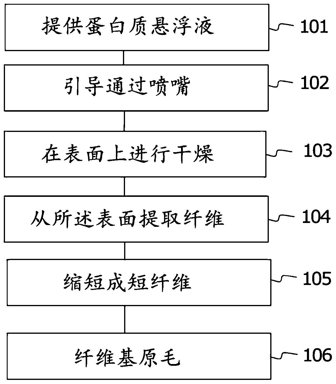 Method and apparatus for manufacturing a staple fiber based on natural protein fiber, a raw wool based on the staple fiber, a fibrous yarn made of the staple fiber, a non-woven material made of the staple fiber and an item comprising the staple fiber