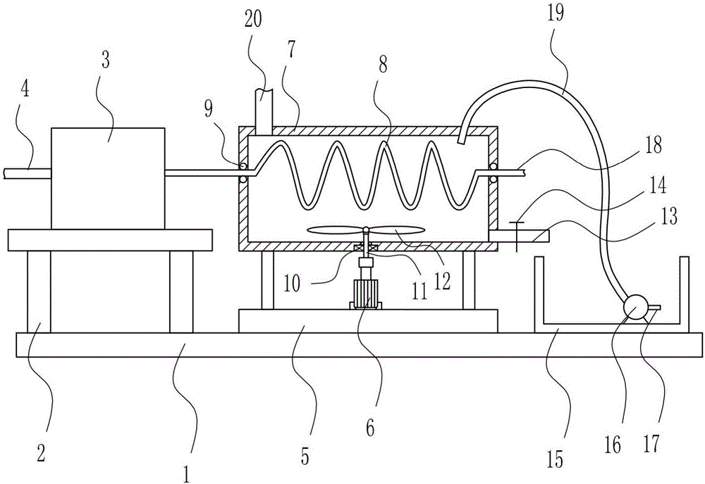 Efficient cooling device of new energy generator