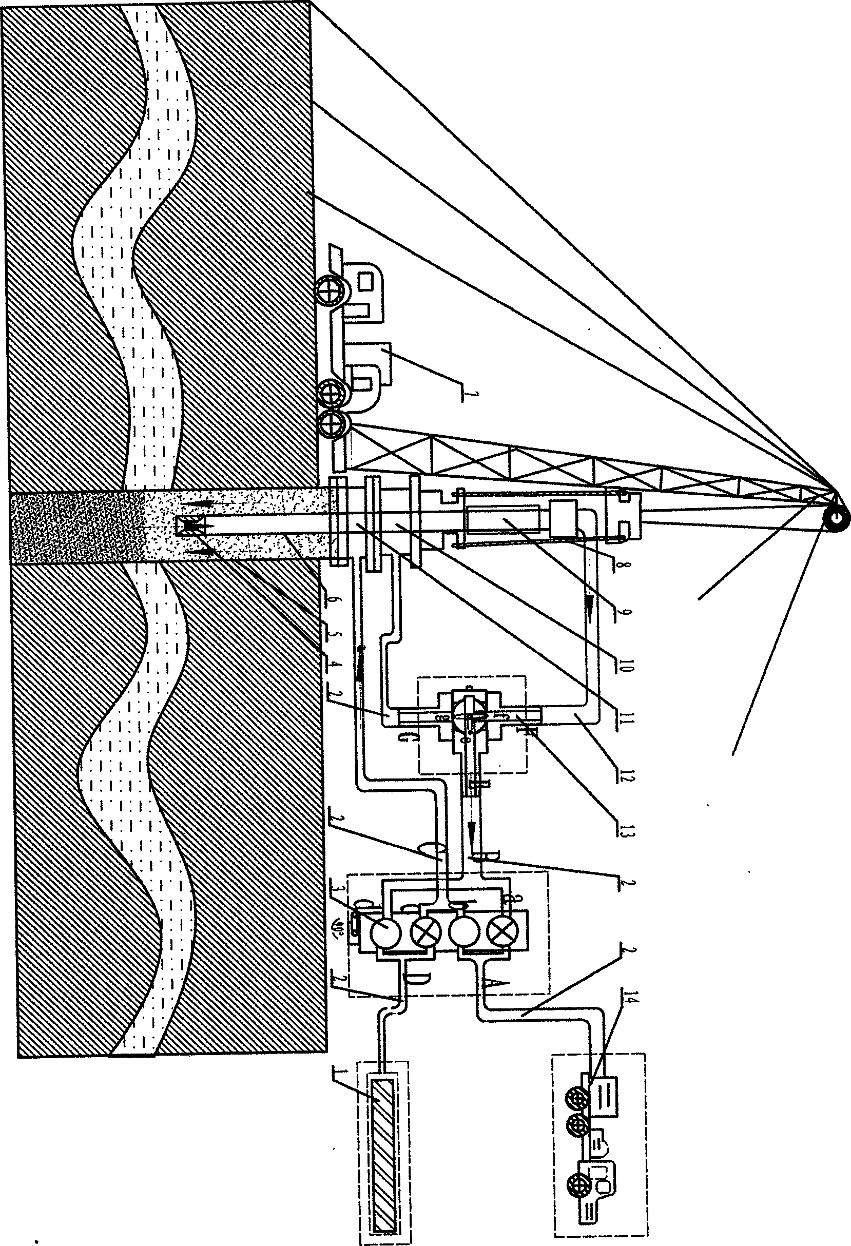 Continuous positive and negative integrated sand washing device for oil well