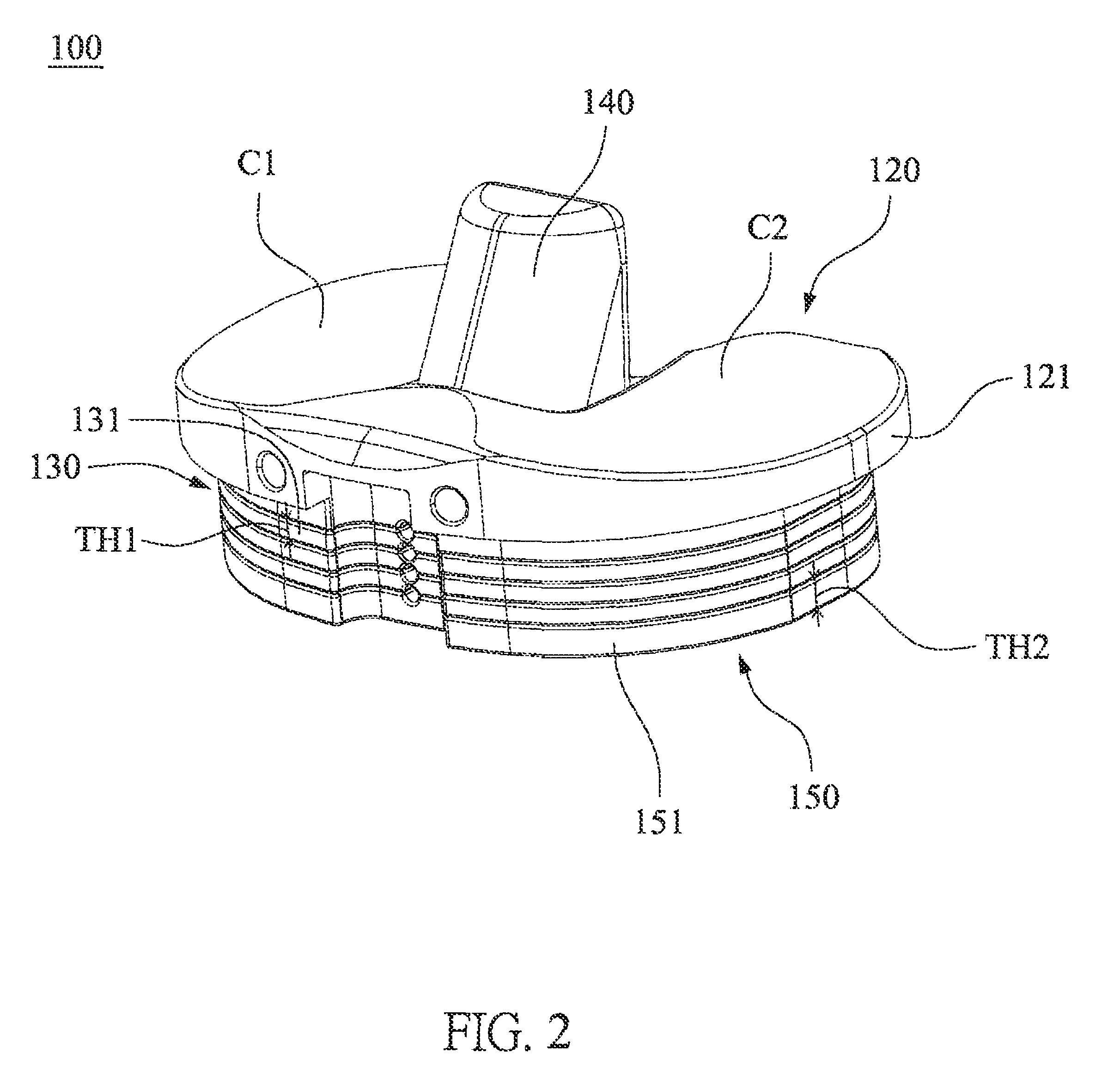 Stack-up assembly for tibial insert trial