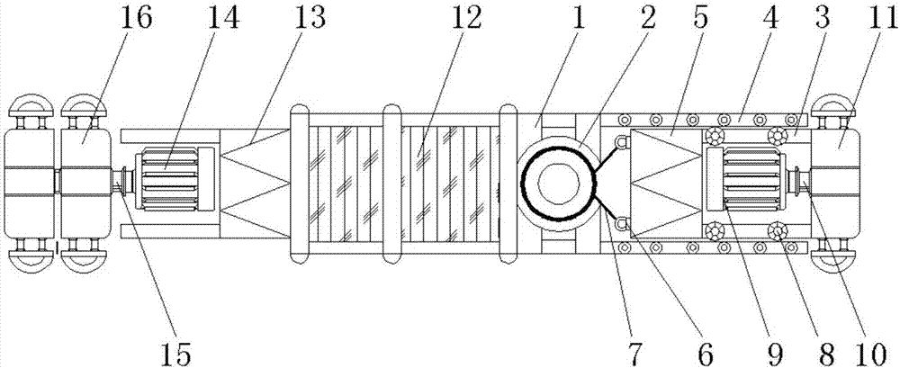 Polishing and cleaning device for inner walls of steel pipes