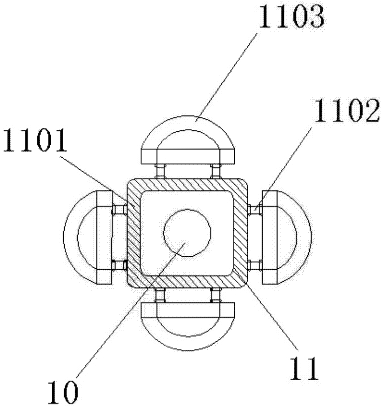 Polishing and cleaning device for inner walls of steel pipes