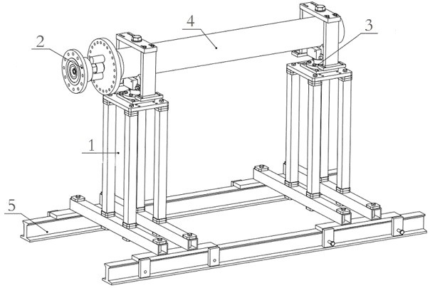 Solid rocket engine elasticity weak constraint test rack