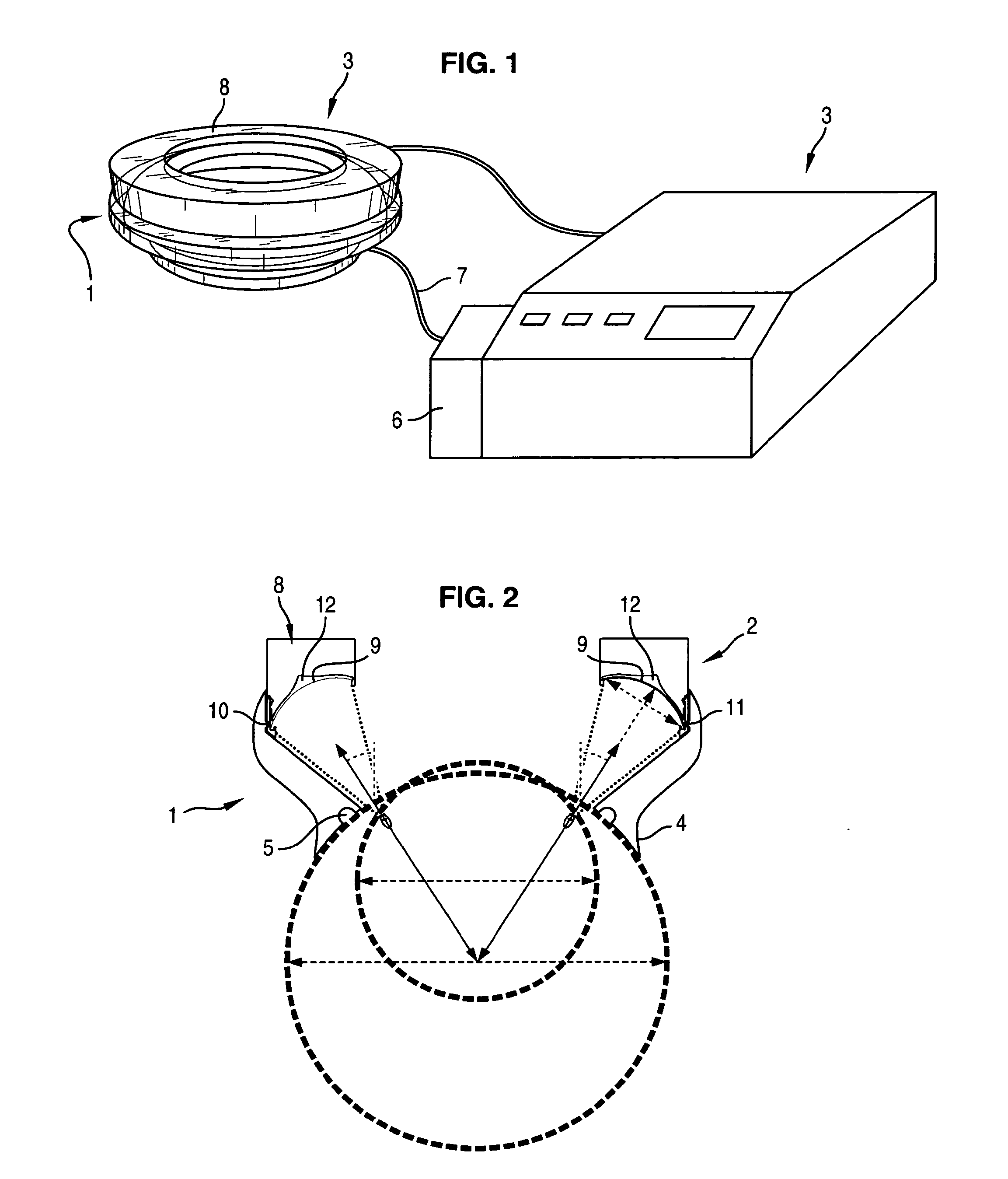 High intensity focused ultrasound device with a concave segment shaped transducer for eye treatment