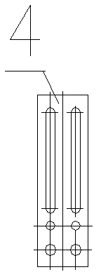 Foil winding coil mold for multiple copper bar outgoing lines