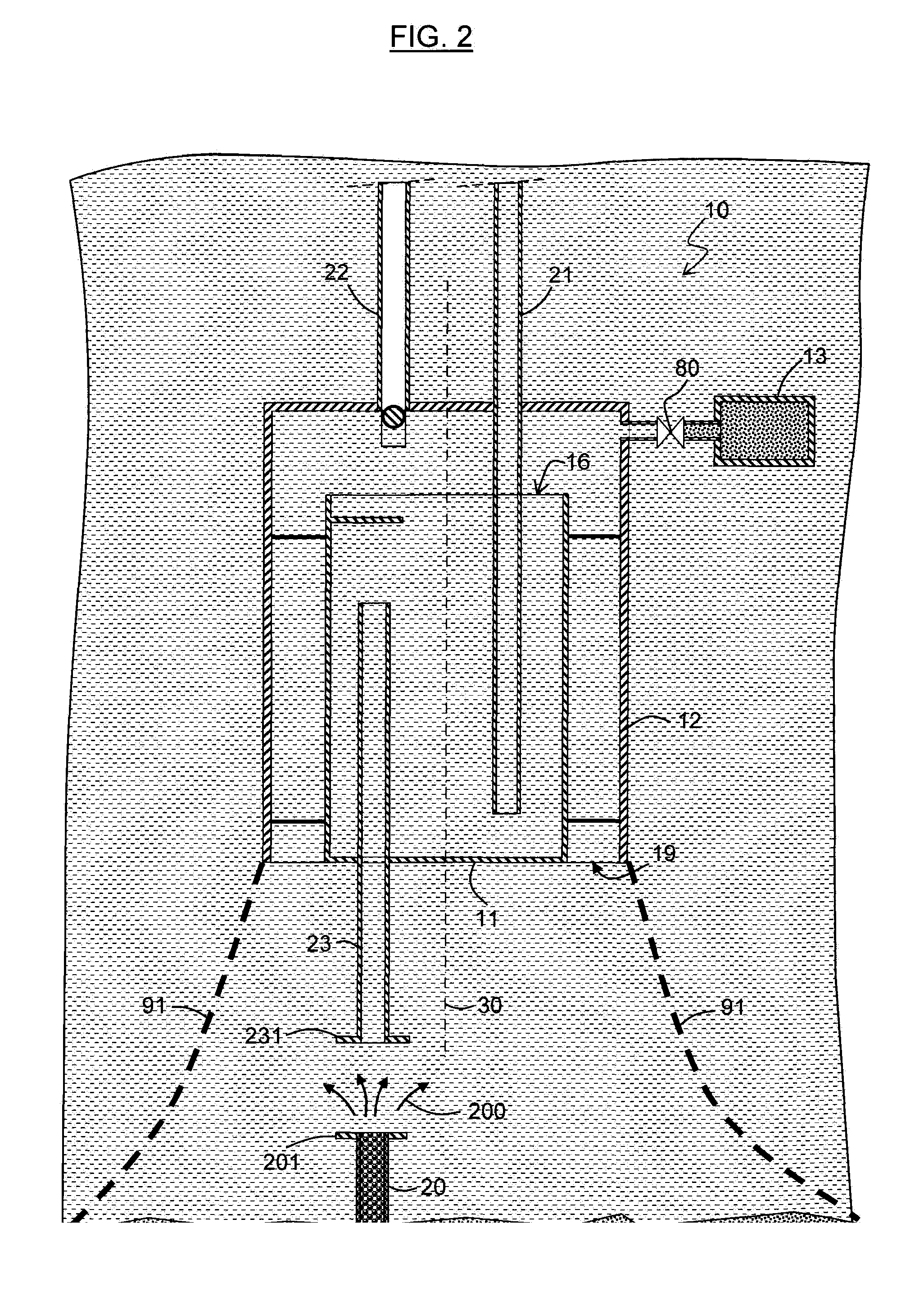 Method and device for collecting a light underwater fluid such as fresh water or hydrocarbons