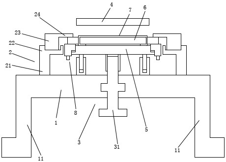 Overflow blocking type silk screen and PI film laminating device and laminating method thereof