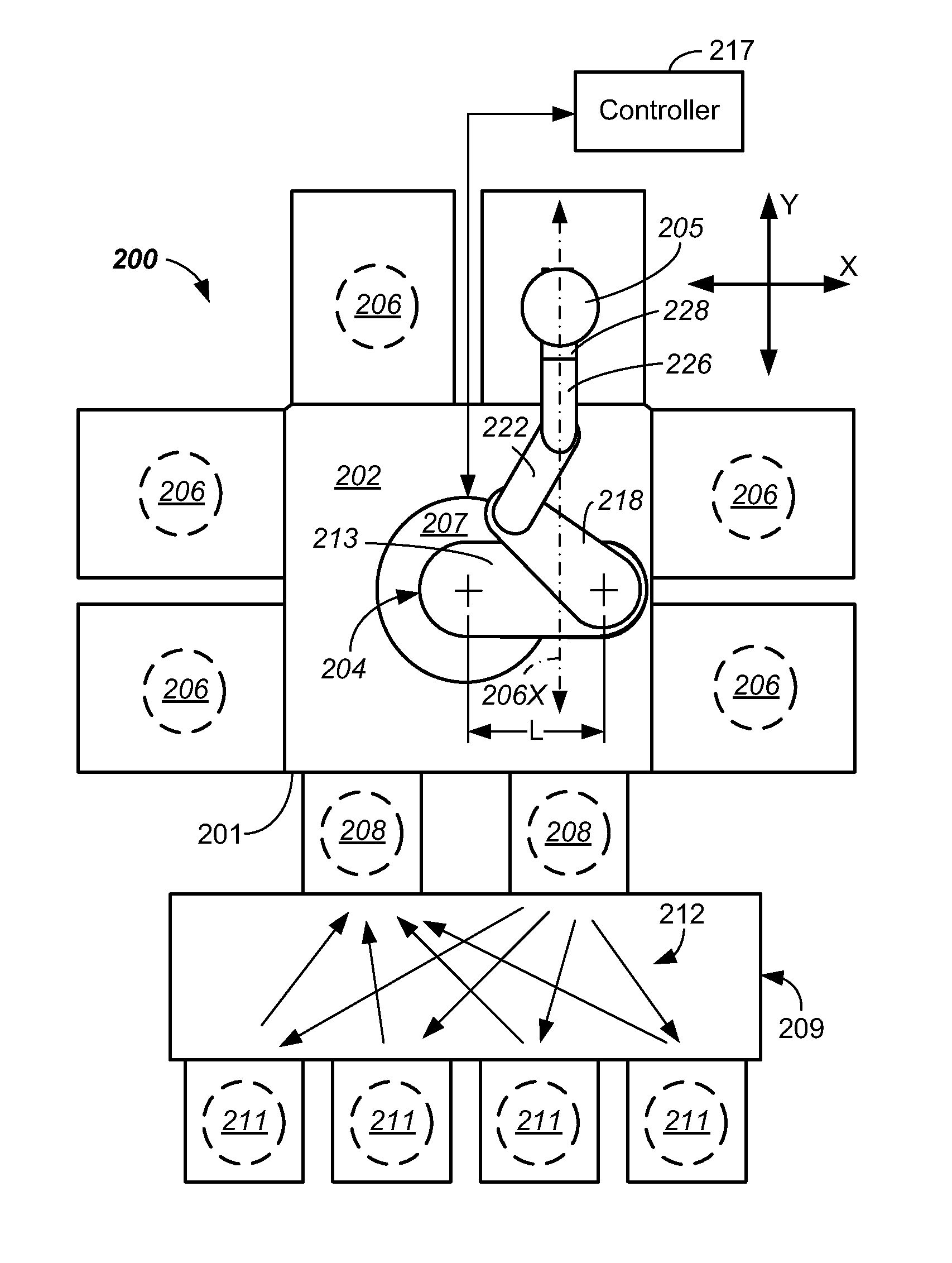 Systems having multi-linkage robots and methods to correct positional and rotational alignment in multi-linkage robots