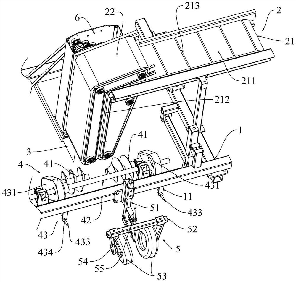 Sweet potato seedling throwing, soil covering and pressing device and sweet potato planter