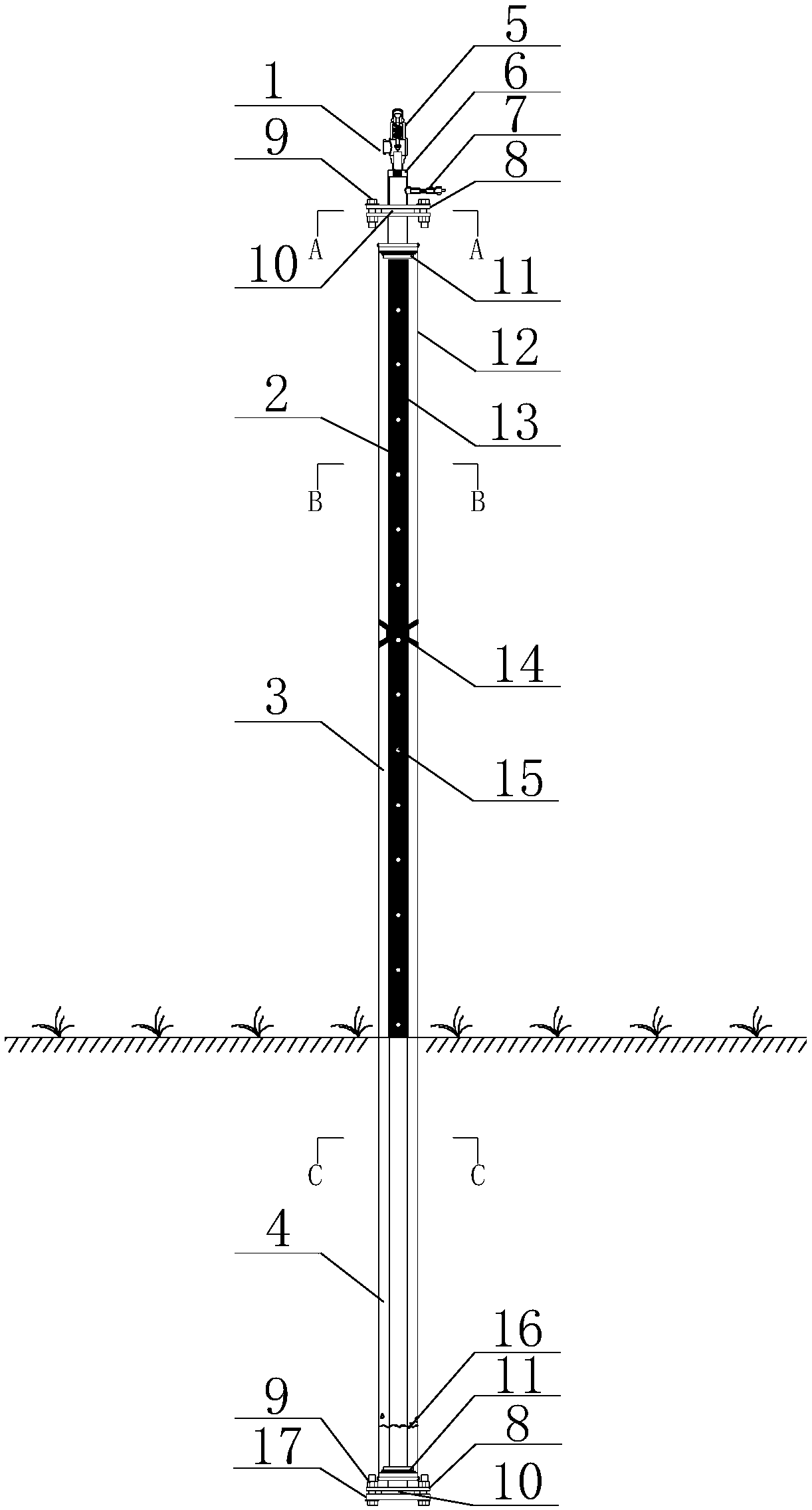 Solar adsorption type refrigeration device and method for subgrade engineering in permafrost regions