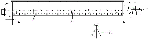 Test device and method for studying erosion damage under pipe bag dam joint breakage condition