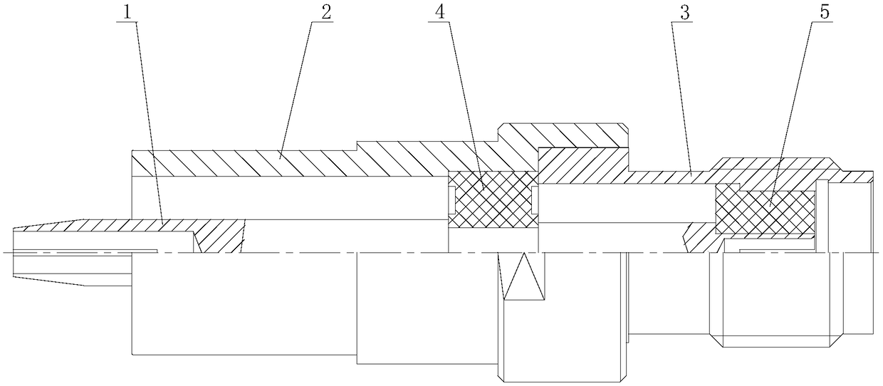 An adapter for testing connector for connection with a cable