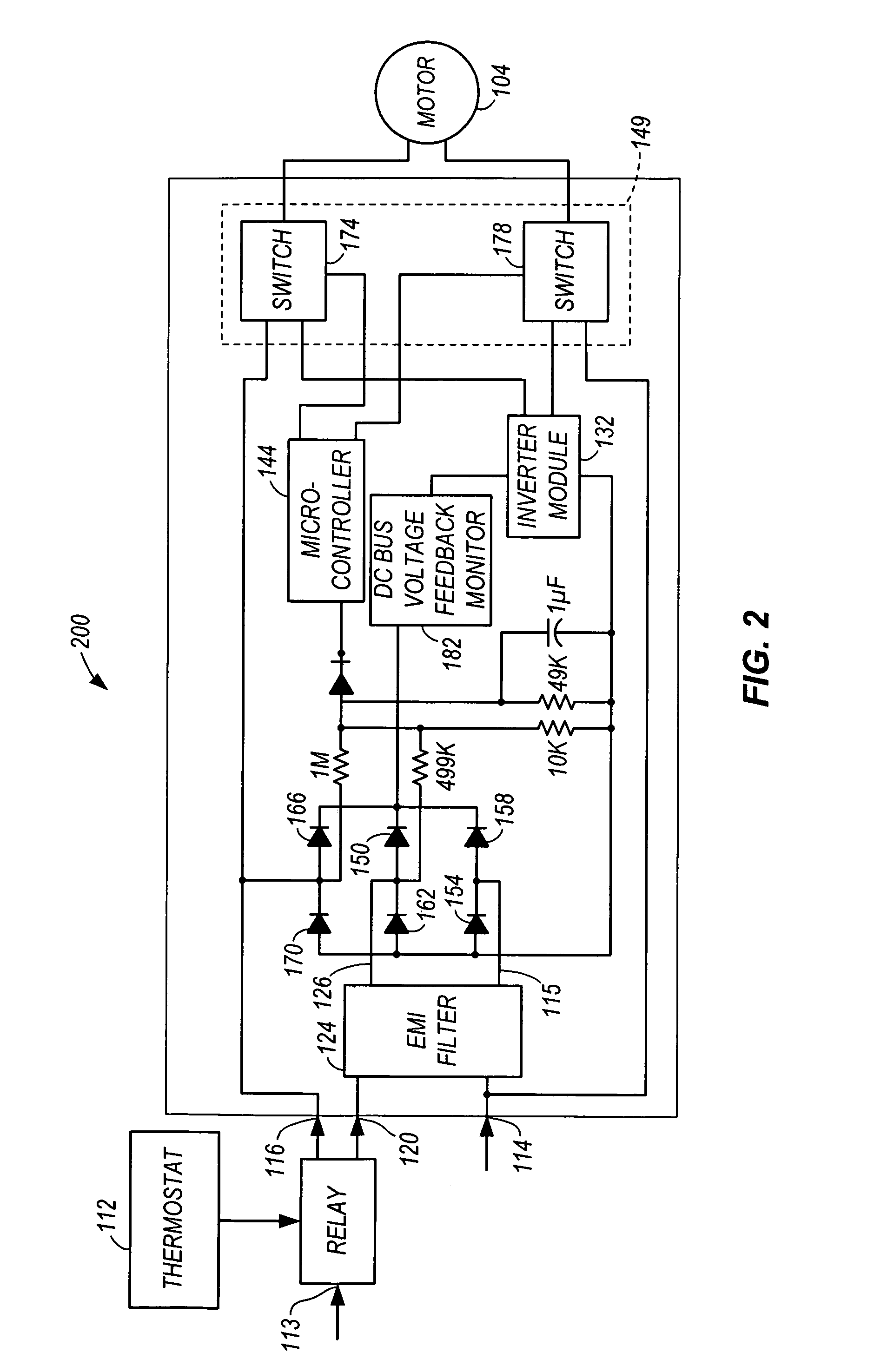 Electric machine and method of operating the electric machine