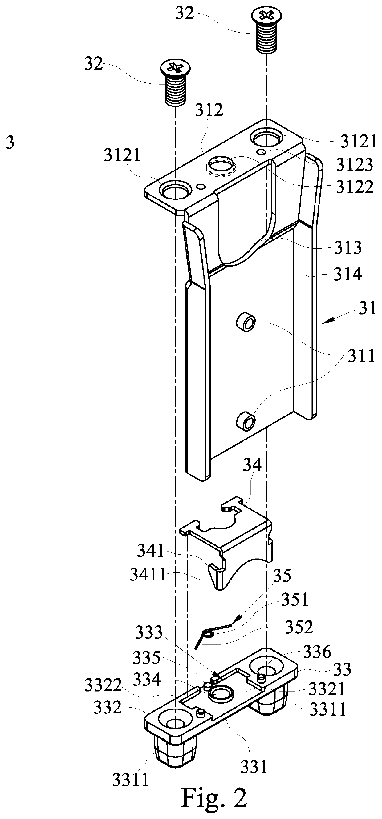 Fixing buckle assembly of slide rail used for industrial cabinet