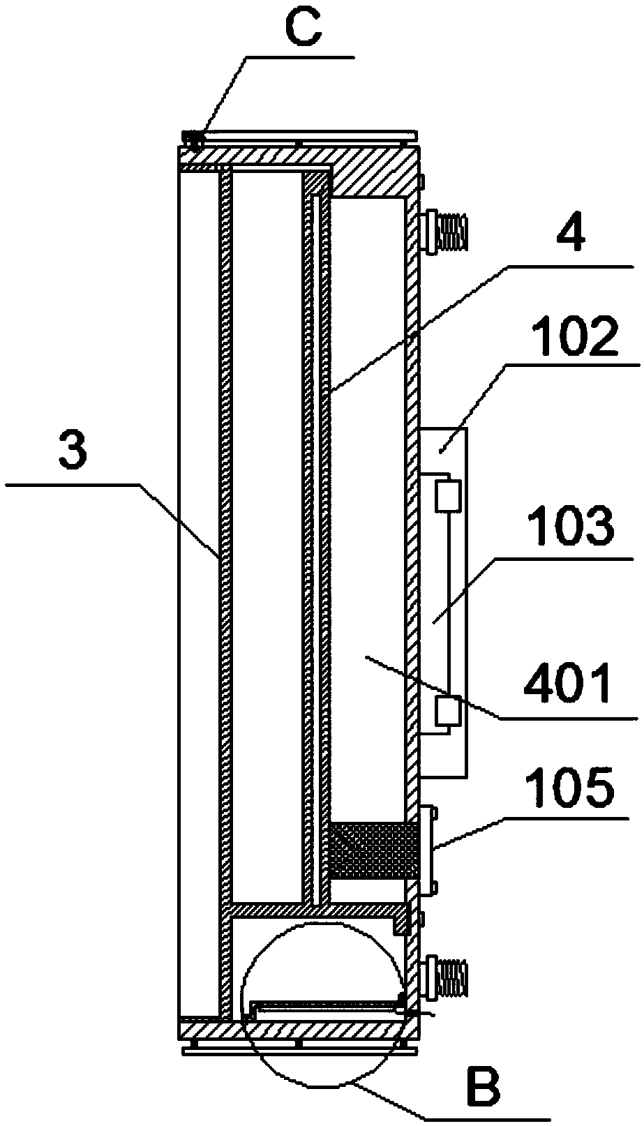 Protective water tank for transport vehicle and mounting mechanism of protective water tank