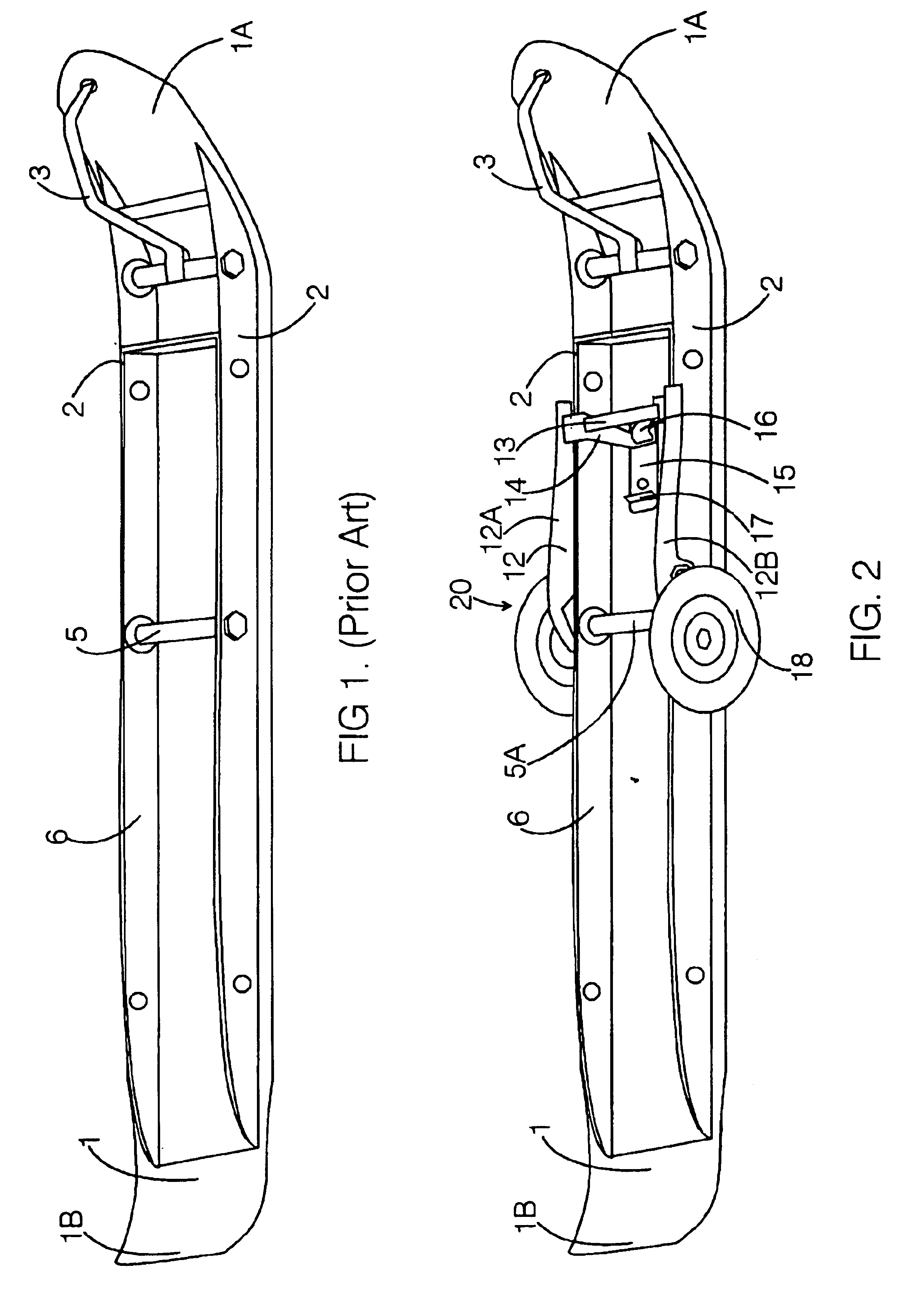 Convertible ski-supported vehicle