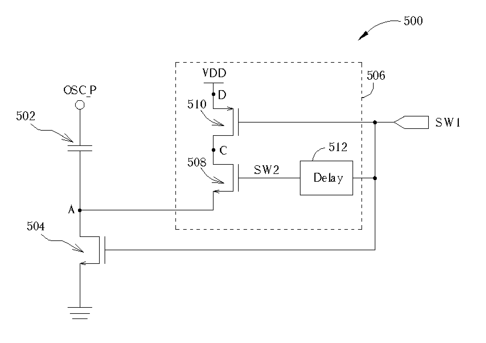 Switched capacitor circuit capable of minimizing clock feedthrough effect and having low phase noise and method thereof